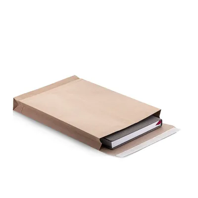 Produktbild von LOGIC PACK 100 Faltentaschen B4 4 cm Versandtaschen 250 x 353 x 40 mm haftklebend braun