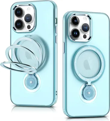 Produktbild von Für iPhone 12 / 12 Pro Hülle, Kompatibel mit Magsafe, Magnetisch mit Ständer, Matte Harte Rückseite Schutzhülle Blau