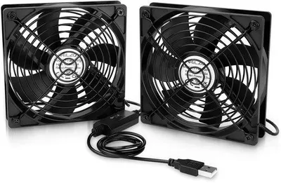 Obrázek produktu pro Sada dvou elektronických ventilátorů s USB napájením a nastavitelnou rychlostí