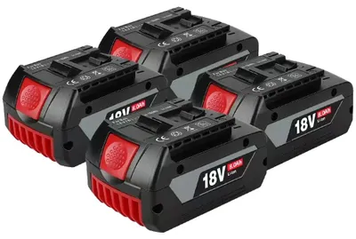 Obrázok produktu pre Batéria pre náradie, kapacita 8000 mAh, kompatibilná s 18V elektrickým náradím, 4 kusy batérií s kapacitou 8,0 Ah, 18V
