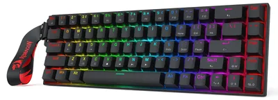 Produktbild von K631 HE Rapid Trigger RGB Gaming Tastatur 68 Kabelgebunden QWERTY 68 Tasten Schwarz Mit Band