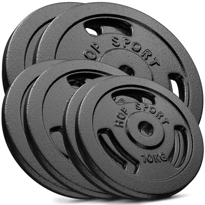 Obrázok produktu pre HS HOP-SPORT 90 KG sada liatinových činiek 2x20kg + 2x15kg + 2x10kg