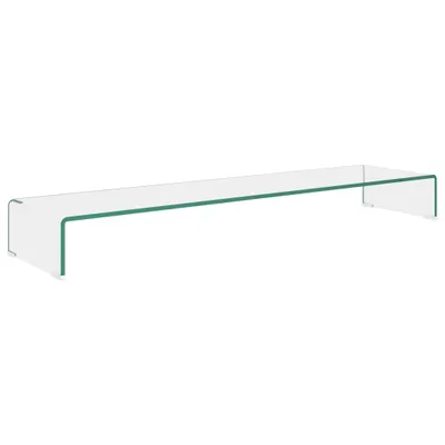 Immagine prodotto di Tavolo TV/alzata schermo in vetro trasparente 120x30x13 cm
