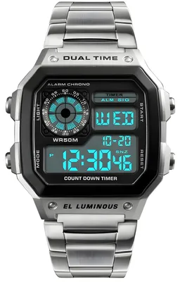 Image de Montre Digitale MA-6305 Argenté - Sportive et Fonctionnelle pour Homme KP6305