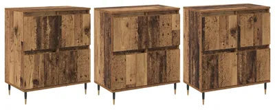 Zdjęcie produktu dla Szafka do przechowywania 3 pcs Stare drewno 60 x 35 x 70 cm