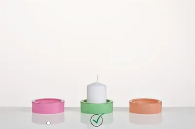 Produktbild von Kerzenteller Quinn 9,5cm Grün