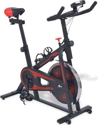 Immagine prodotto di vidaXL Cyclette con cardiofrequenzimetro nero e rosso