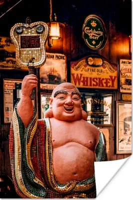 Produktbild von MuchoWow® Poster Buddha - Bild - Bar 80x120 cm - Papierdruck