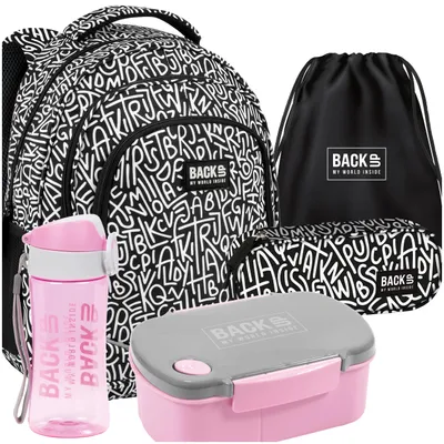 Produktbild von BackUP Schulset SCHULRUCKSACK 5-Teile-Set ab 3. Klasse mit Laptop- & Tabletfach, Reflektoren, ergonomisch Schulrucksäcke für Mädchen & Jungen