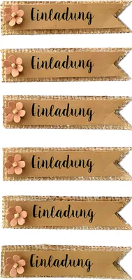 Produktbild von Handmade Stickers Einladung auf Kraft