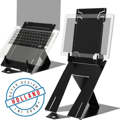 Produktbild von R-Go Laptop-Tabletständer 10"-22" Max.5KG            schwarz retail
