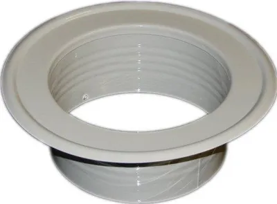 Obrázek produktu pro Kovové větrací potrubí Nástěnná deska s vývodem bílá Průměr 150 mm