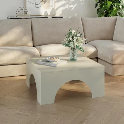 Produktbild von Couchtisch 'Vivatka' Wohnzimmertisch 80 x 80 x 37 cm quadratisch Sandfarben