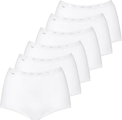 Produktbild von Sloggi Damen Slip Maxi, 6er Pack - Basic+, einfarbig Weiß 56