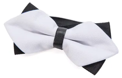Produktbild von DonDon spitze Herren Fliege Schleife im Retro Look mit Haken gebunden vorgebunden und längenverstellbar weiß