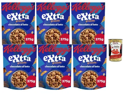 Produktbild von Kelloggs Italian Gourmet Extra Granola Croccante Schoko Vollkornhafer Müsli 6 x 375g