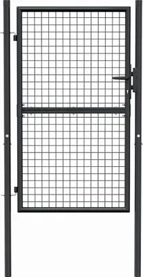 Produktbild von vidaXL Maschen-Gartentor verzinkter Stahl 100 x 150 cm Grau