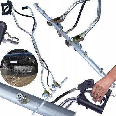 Zdjęcie produktu dla Rosfix Profesjonalna Lanca Do Mycia Podwozia 100 cm | 7 Dysz 40° | 4200 PSI / 290 Bar | Stal Nierdzewna | Obrót 360° | Pistolet Wysokociśnieniowy