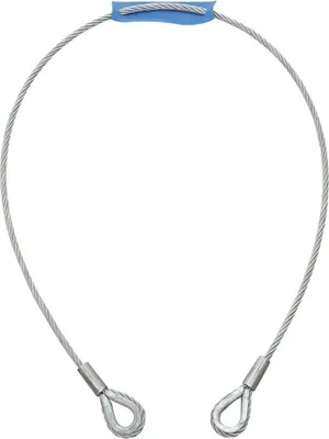 Obrázok produktu pre EUROLITE oceľové lanko 1000x6mm strieborné s náprstkom