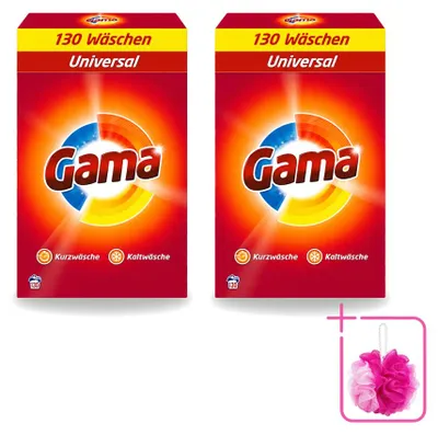 Produktbild von 2 x Gama 3-in-1 Universal Waspoeder - 8,45 kg - Sparpackung - 2 Stücke