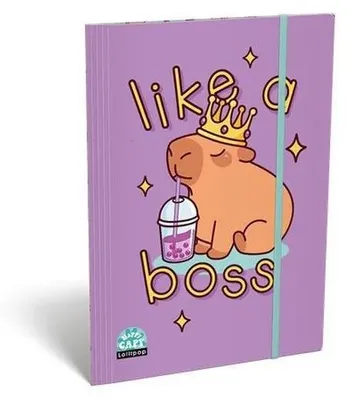 Doska s gumičkou, kartón, A4, LIZZYSULI, Lollipop Capybara
