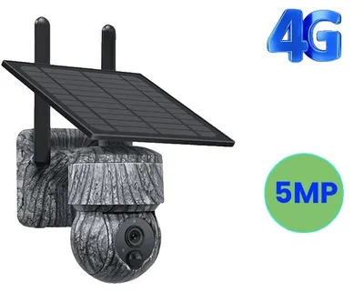 Obrázek produktu pro Solární lovecká kamera PTZ, vysoké rozlišení, detekce pohybu, 5 MP – 4G