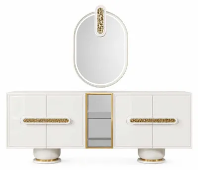 Produktbild von Sideboard mit Spiegel Buffet Esszimmer Schrank Anrichte Komplettes