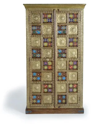 Zdjęcie produktu dla Szafa z drewna akacjowego z Beninu, 180 cm x 100 cm x 40 cm, Giner y Colomer