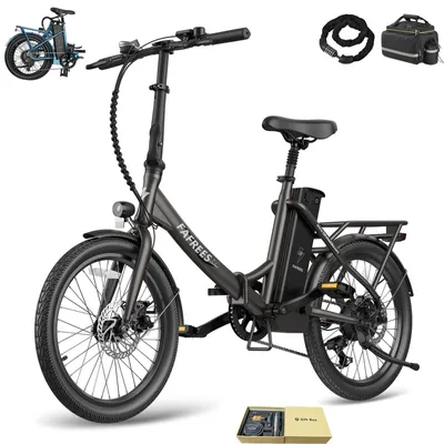 Produktbild von E-Bike 20 zoll 155 - 195 cm Rostfreie Aluminiumlegierung 36 V 18,2 Ah 655,2 Wh bis zu 150 - 190 km 250 W mit 7 Gang Wasserdicht IPX4, Schwarz