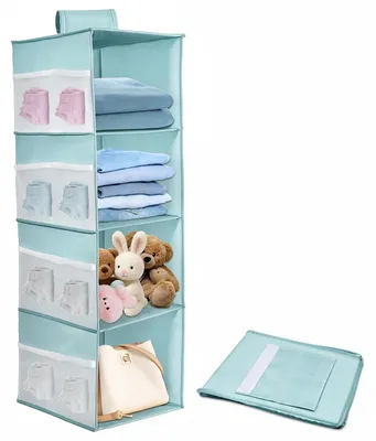 Hängender Kleiderschrank-Organizer, 12+4 Fächer, zusammenklappbar