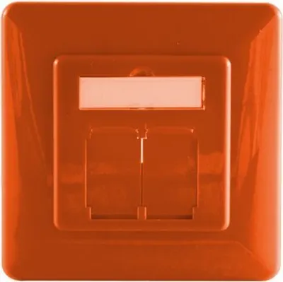 Produktbild von Abdeckrahmen für Netzwerkdosen, orange