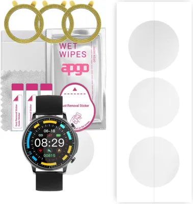 Produktbild von apgo 3 Stück Schutzfolie, klar, kompatibel mit Colmi V23 Pro Smartwatch, Hydrogel Displayschutzfolie mit Positionierhilfe, Displayfolie, robust und kratzfest