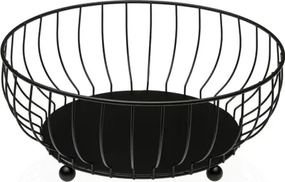 Immagine prodotto di Fruttiera Versa Nero Metallo Acciaio 27,5 X 11 X 27,5 CM