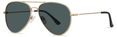 Zdjęcie produktu dla Techsuit Sunglasses 3025 okulary przeciwsłoneczne z UV - złoto-zielone