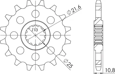 Produktbild von Ritzel Supersprox 525 - 15Z CST-1586:15|feinverzahnt 21,6/25,0