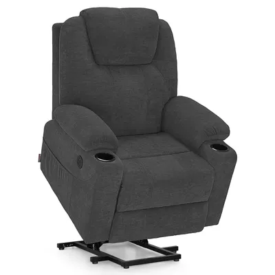 Produktbild von MCombo Fernsehsessel mit Aufstehhilfe Elektrisch, Massage & Heizung, Knopf & Fernbedienung Verstellbar, 7040EY (Chenille)