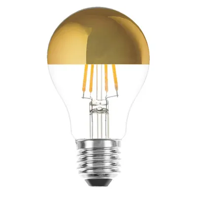Produktbild von LED Filament Leuchtmittel Birnenform A60 8W = 60W E27 Kopfspiegel Gold extra warmweiß 2200K