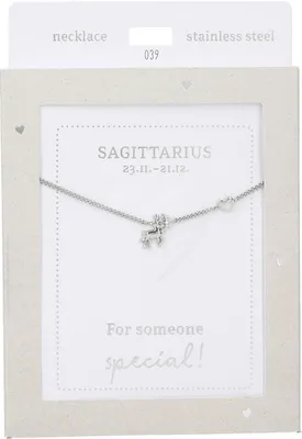 Zdjęcie produktu dla Naszyjnik Depesche ze znakiem zodiaku Strzelec, w kolorze srebrnym, Heart of Gold