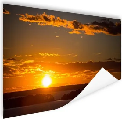 Produktbild von MuchoWow® Poster Sonnenuntergang mit Wolken 60x40 cm - Schlafzimmerdekoration