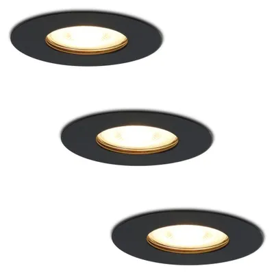Produktbild von hoftronic LED Einbaustrahler 4W 345lm 2700K GU10 Dimmbar Schwarz IP65