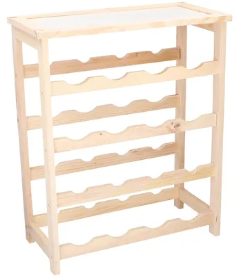 Produktbild von Weinregal 55 cm - Holz, Regal für 16 Flaschen 46X23X55 cm - Braun