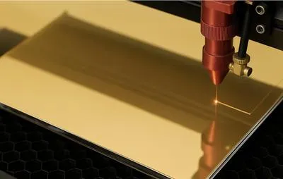 Produktbild von Acrylglas Gold Spiegel 3 mm PMMA Platte A4 297 x 210 mm