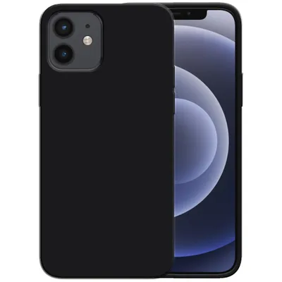 Produktbild von Smartphonica Silikonhülle für iPhone 12/12 Pro Hülle mit weicher Innenseite - Schwarz