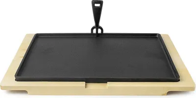 Image de Ibili Plaque en fonte + socle en bois 38x28 Cm One Size
