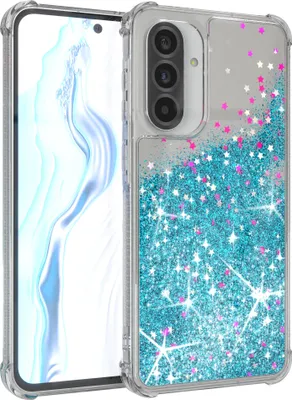 Produktbild von EAZY CASE - Glitzer Hülle kompatibel mit Samsung Galaxy A56 Glitzer Schutzhülle, Soft Case, Backcover Transparent mit Motiv