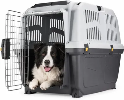Produktbild von Fluggesellschaft genehmigte Hundetransportbox, groß, grau