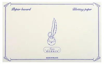 Produktbild von J.Herbin 25500T Löschpapier Packung, 10 Blatt, 12 x 16 cm, Weiß