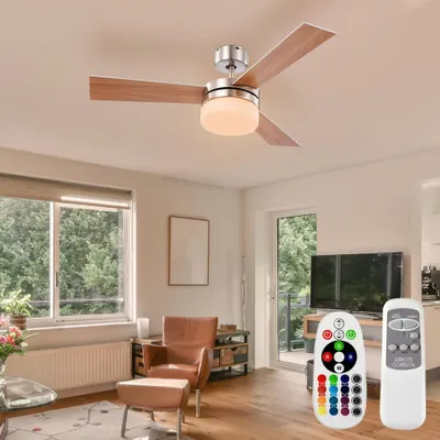 Produktbild von Design LED RGB Deckenventilator mit Fernbedienung