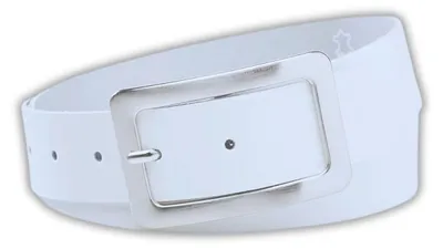 Produktbild von INVIDA Damen Gürtel JOYCE 100% Rindleder 4cm in WEISS Bundweite 80cm
