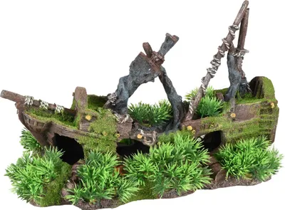 Produktbild von Flamingo Aquarium Dekoration Moza Schiffswrack mit Masten